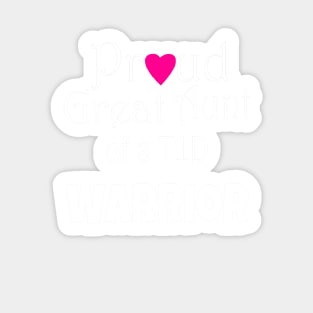 Proud  Great Aunt - White Text - Pink Heart Sticker